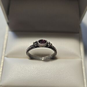 El Tom Navajo Designer Signed Sterling Silver 925 Stackable Ring Size 7.5